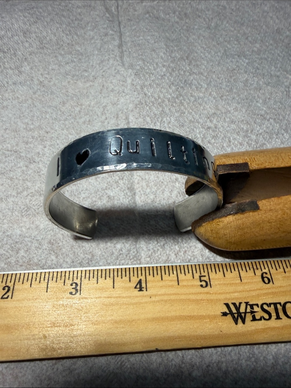 Stamped Silver-Tone Cuff Bracelet - Silver tone